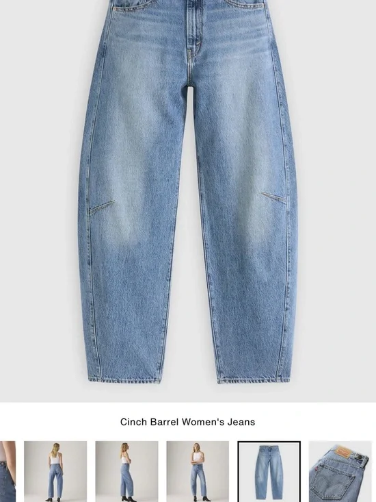 Levi’s cinched barrel medium blue wash jean size 27x31 - Picture 4 of 9